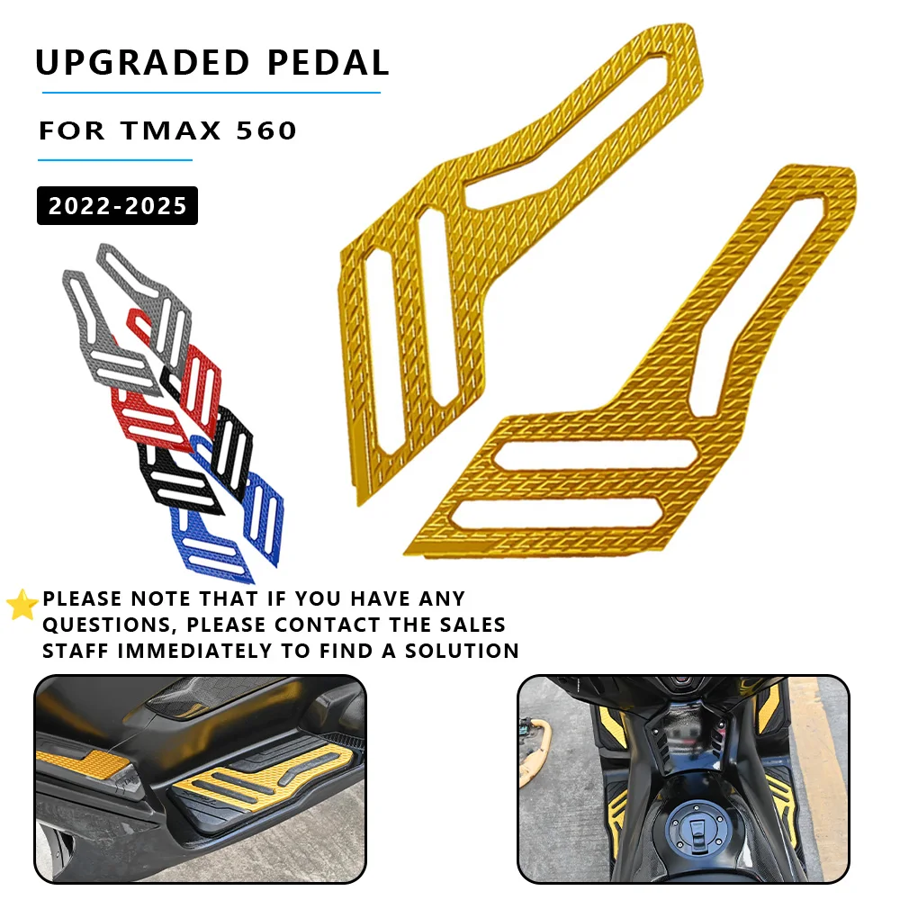 MTKRACING Rear Foot Pedal for YAMAHA TMAX 560 2022-2025 Motorcycle Modification Non-slip Pedals Foot Pedal Pad Footrest