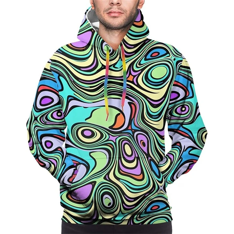 الشارع الهيب هوب الكتابة على الجدران هوديي ملابس رجالي شخصية طويلة الأكمام البلوز البلوز 3D طباعة الملونة موضة الاتجاه هوديس