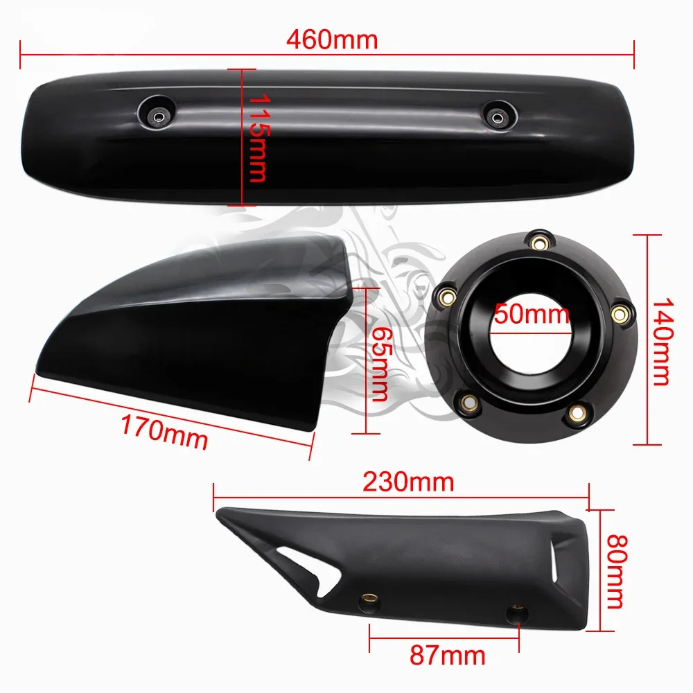 Motorcycle Exhaust Pipe Cover Cowl for YAMAHA TMAX530 T-MAX530 2012 - 2016 Protector Heat Shield Guard TMAX 530 2013 2014 2015