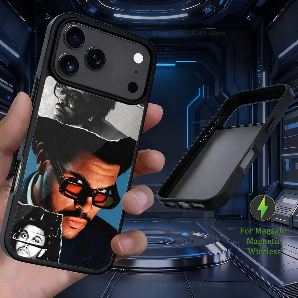 Cool T-The W-Weeknd Singer para iPhone 12,14,11,15,13,16,17, para Magsafe,Plus,Mini,Pro,Max,funda de carga inalámbrica magnética