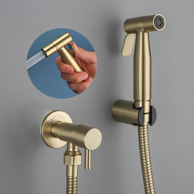 

Handheld Bidet Sprayer Set Stainless Steel Toilet Faucet Bathroom Shower Head Hygienic Shower Self Cleaning