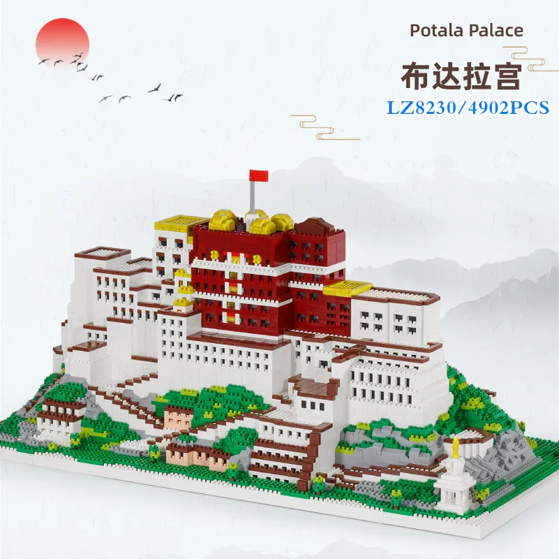 

4904PCS LEZI Mini Blocks Potala Palace Creative Architecture Chinese Castle Building Bricks Toy for Kids Gift Adult Present 8230