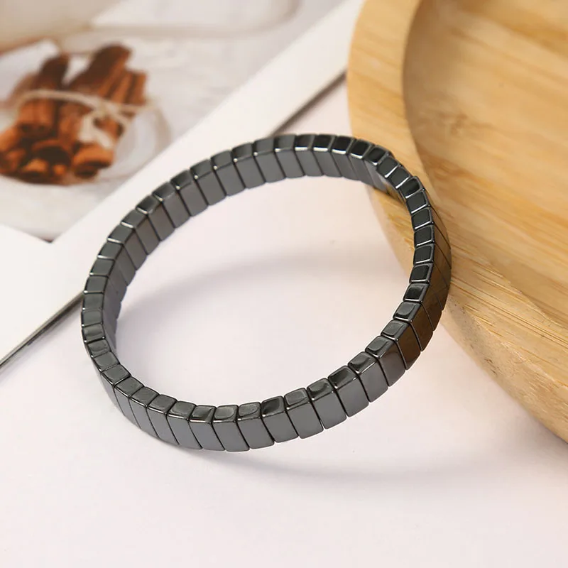 Minimalistisches Gesundheits-Hämatit-Armband für Männer und Frauen, natürlicher Hämatit-Stein, Perlenarmband, Stretch-Heilarmbänder, Geschenkschmuck – Detail 16