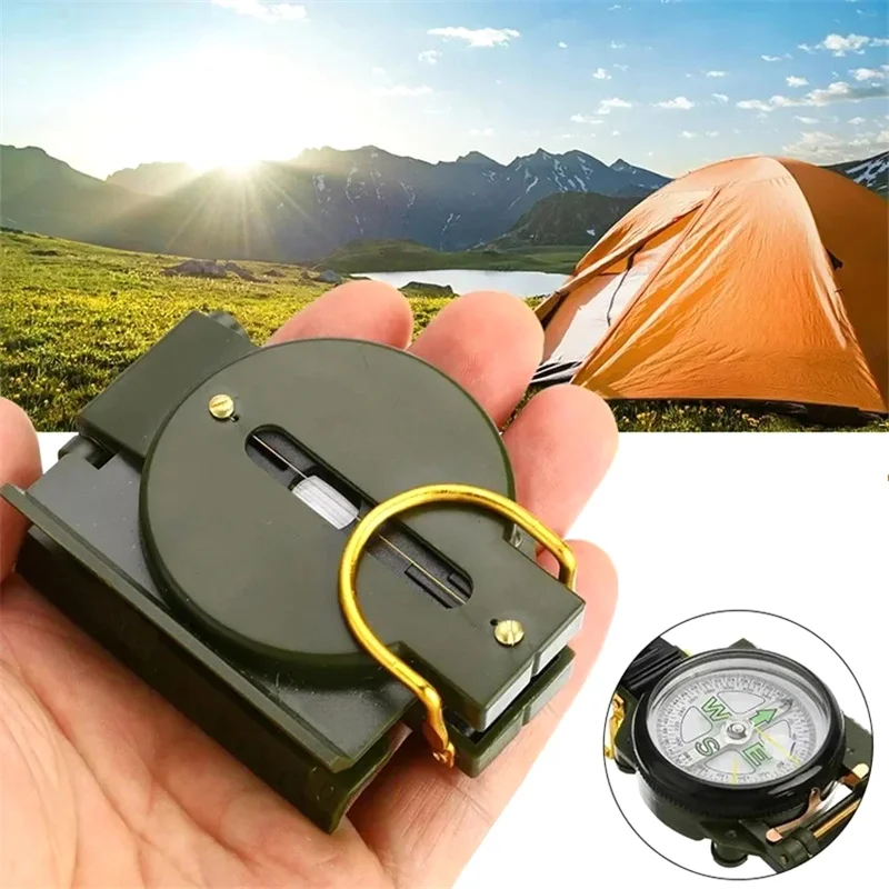 

Portable Compass Military Outdoor Camping Folding Compass Hiking Survival Trip Precision Navigation Expedition Tool