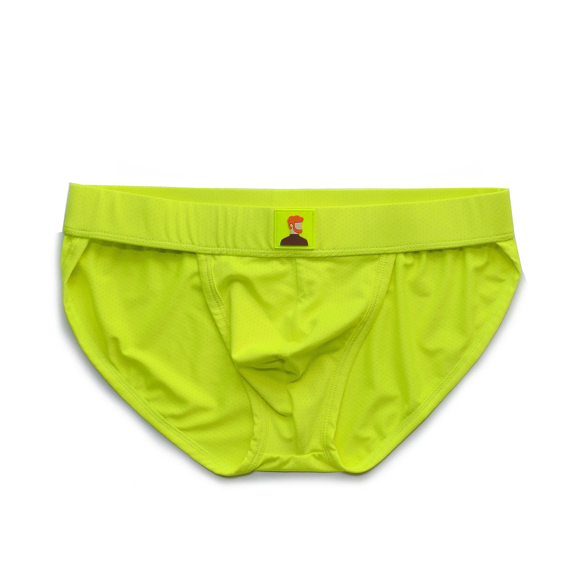 Low Waist Sexy Quick Dry Mesh Transparent Breathable Boys' Sports Briefs Solid Color Simple Stretchy