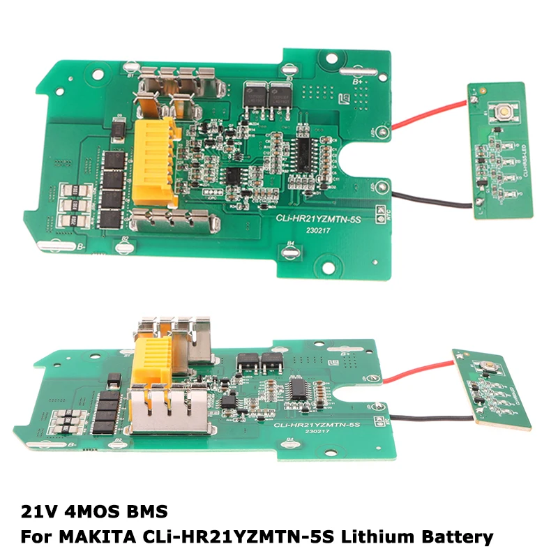 

New 4MOS BMS For Makita 21V CLi-HR21YZMTN-5S Lithium Battery Charging Protection Board Battery Indicator Power Accessories
