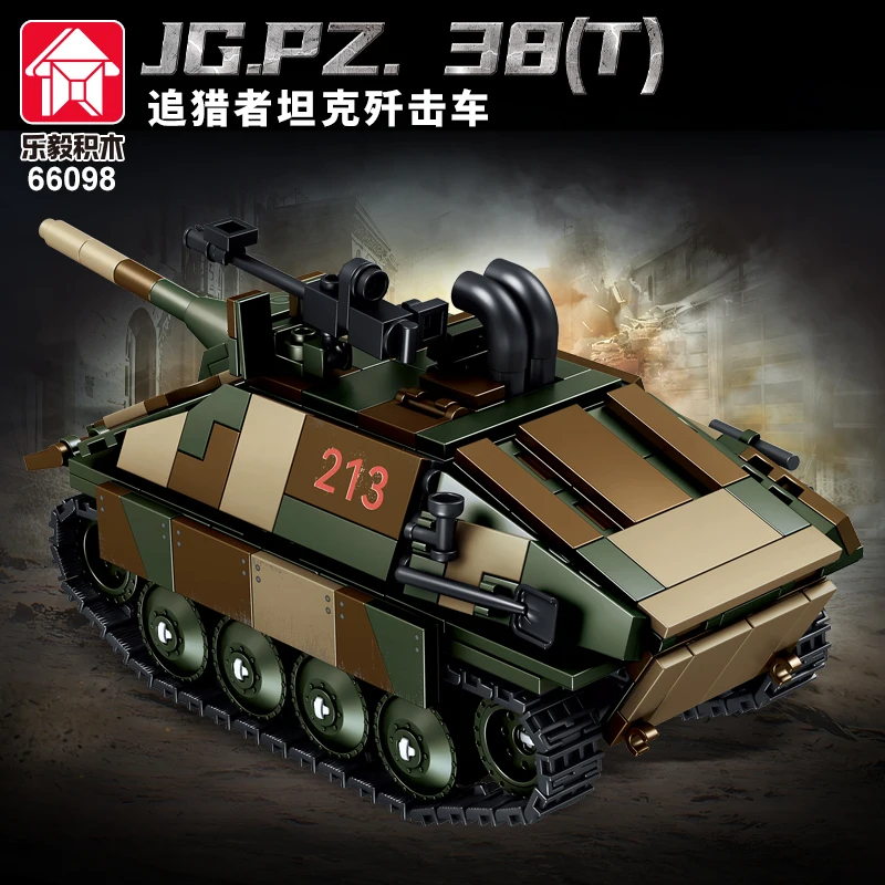 جي.فز. 38(T)خزان WW2 اللبنات العسكرية نوع الثقيلة دبابة مدرعة الطوب نموذج اللعب ل