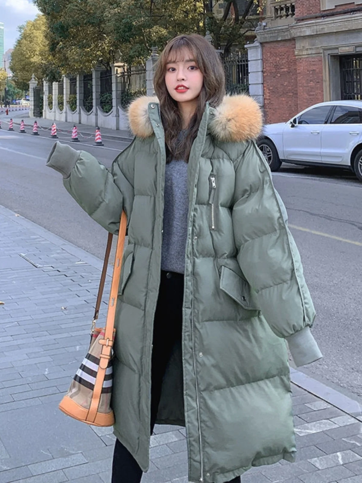 Jiujiang Jiaxing Pinghu Long down Jacket off Season Clearance Cotton-Padded Coat for Women 2024 New Graceful Outerwear Cold P...