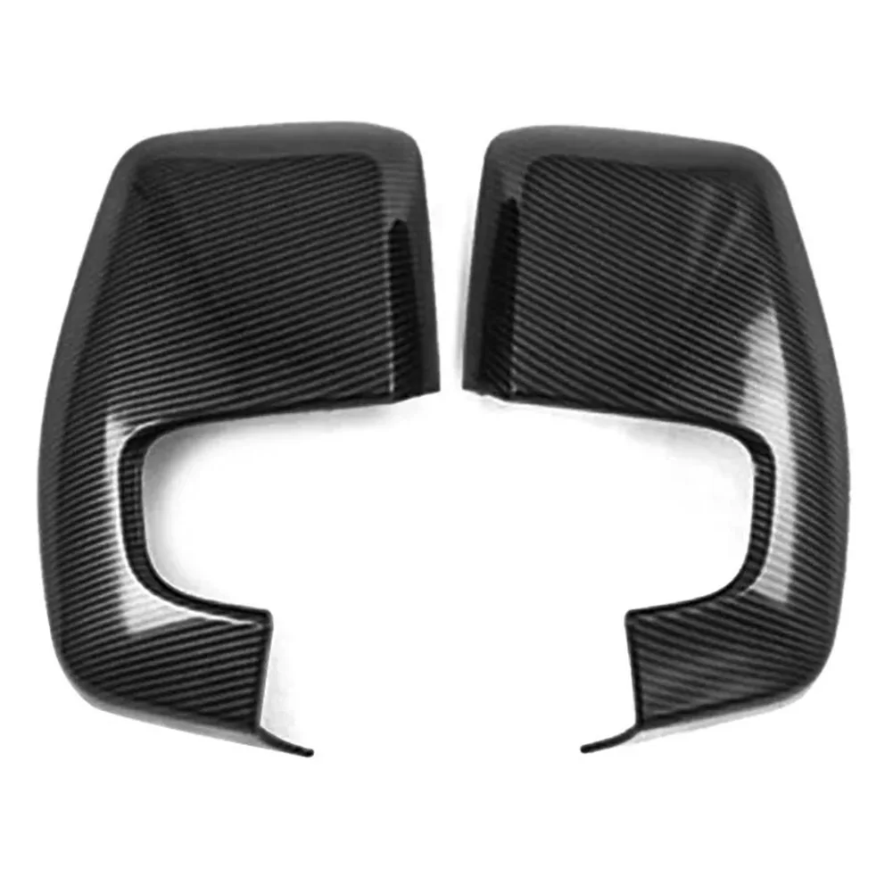 L+R 2PCS DOOR WING MIRROR COVER CAP FOR FORD FOR TRANSIT FOR CUSTOM CARBON FIBER Direct Replacement Car Accessories Car Interior