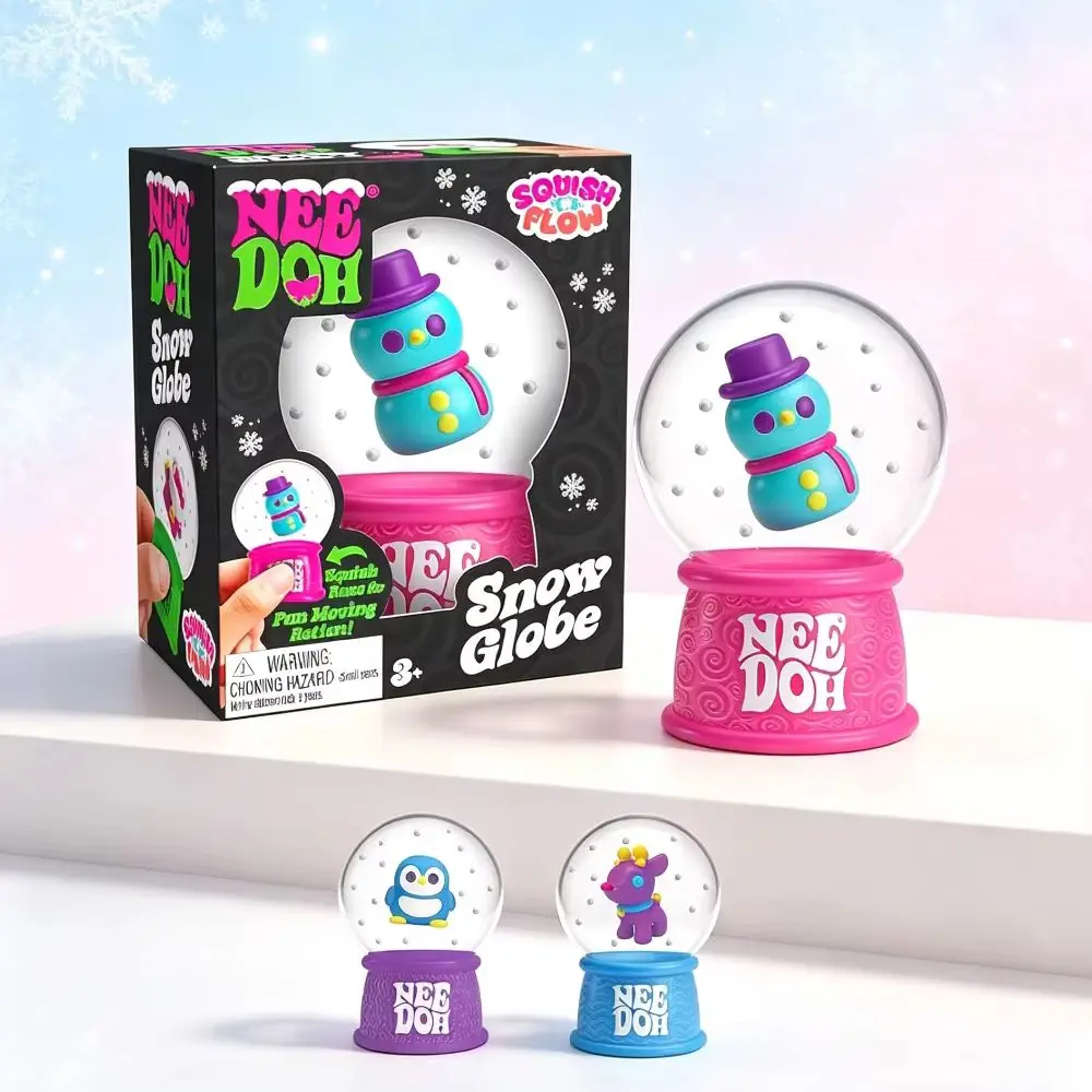 New Product NeeDoh Squish Flow Snow Globe Crunch Crunch Stress Relief Toy Squeeze Toy Nice Cube Sensory Toy for Adults Gifts