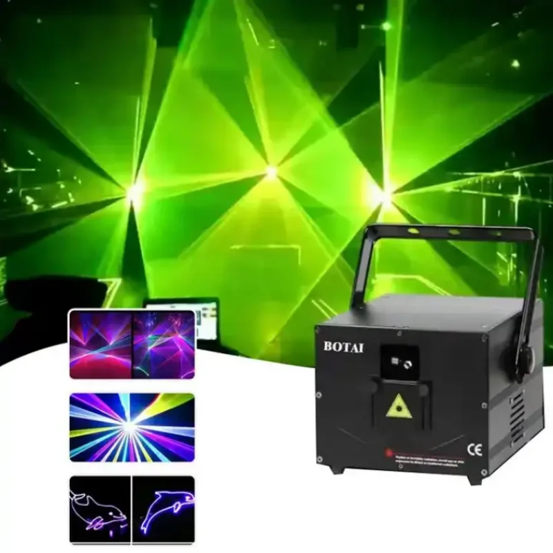 Botai 15W Laser Light Show Stage Projector Rgb Animation Disco Lazer Dj Light 3d Laser Lights For Night Club Dj bar disco