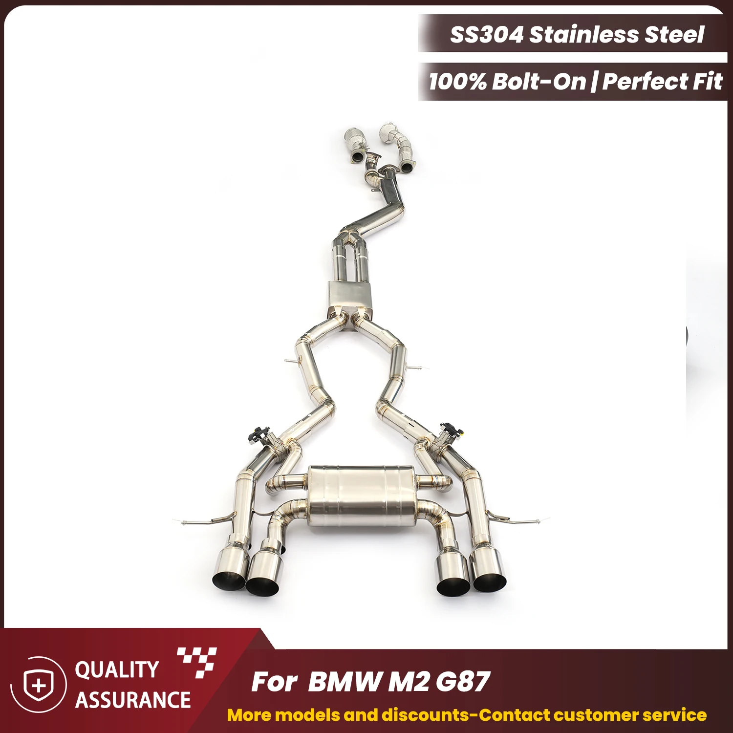 

ECCF Valvetronic Catback Exhaust with Downpipe For BMW M2 G87 Aggressive Exhaust Sound High Flow Performance Upgrade