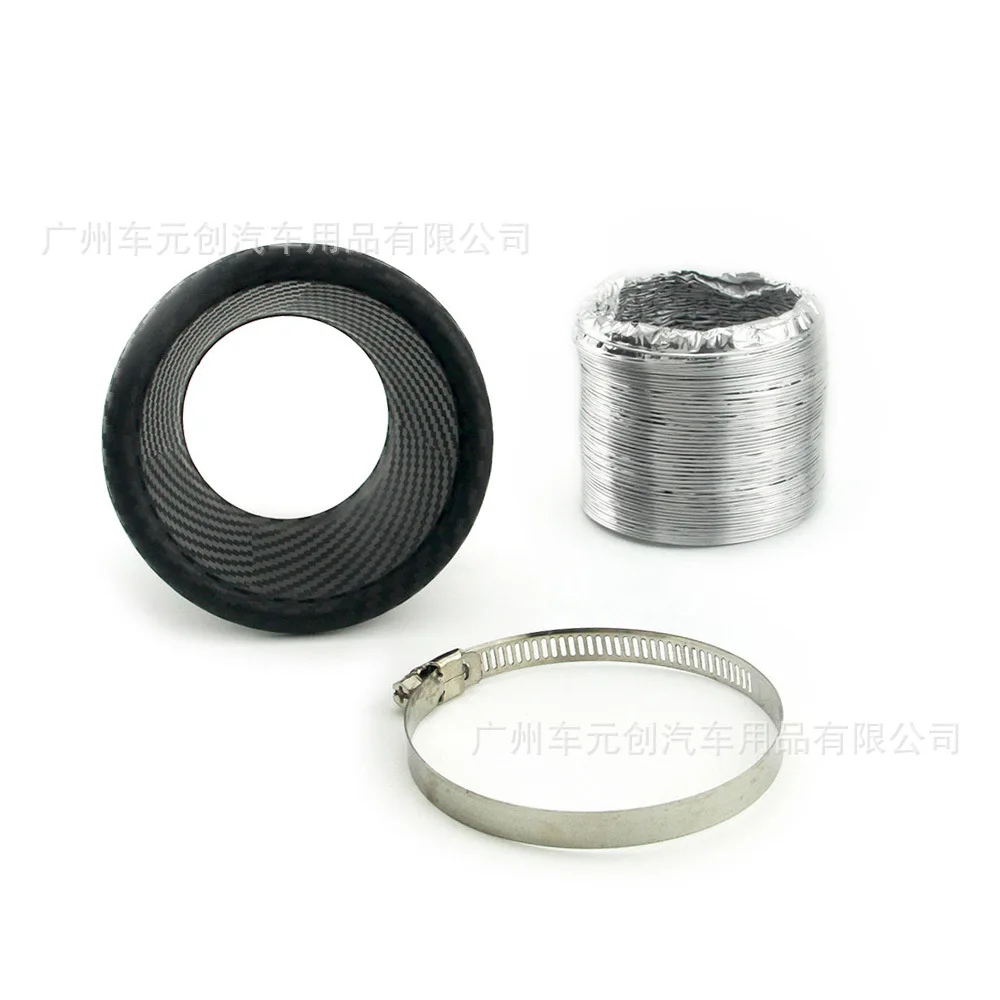 Auto Modifikation Kohle faser Muster Einlass Trend Quadrat Runde Front Bar personal isierte Luftkanal Trend