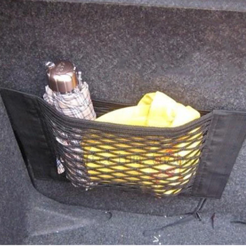 

4Pcs Car Trunk Nets Cargo Organizer High Elastic Oxford Cloth Mesh Storage Net for Luggage Sports Equipment Trunk Cargo Nets