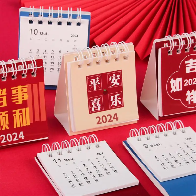 Desktop Calendar Convenient High Quality Compact Not Easy To Break Mini Desk Decoration Desk Accessory Calendar Durable Cartoon