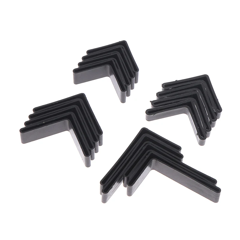 4pcs Rubber Cover L-shaped Triangle Angle Iron End Cap Socks Anti Scratch Shelf Table Chair Feet Leg Pad Floor Protector