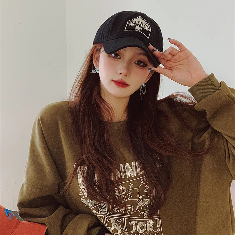 Unisex Polar Bear Letter Embroidery Snapback Baseball Cap Spring and Autumn Outdoor Adjustable Casual Hip Hop Hats Sunscreen Hat