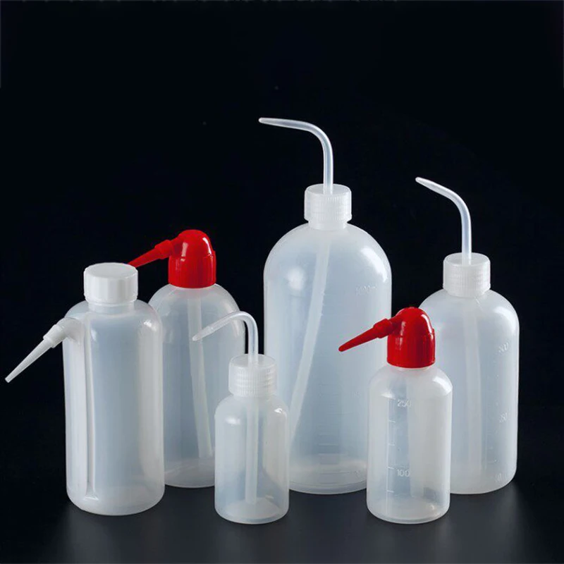 

2 pieces plastic gas washing bottle PP transparent washing bottle 125ml/250ml/500ml/1000ml