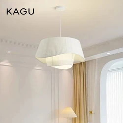 KAGU lampadario per camera da letto retrò lampadario romantico in tessuto color crema stile nordico soggiorno sala da pranzo luce per soffitta