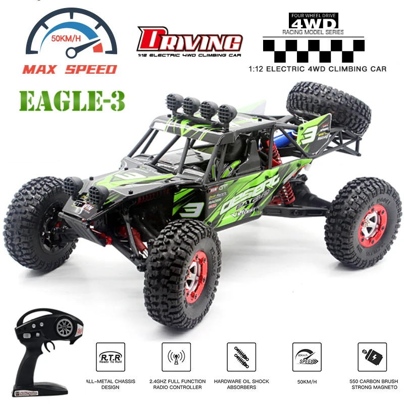 Feiyue FY03 Eagle-3 1/12 2.4G 4WD Desert Off-Road RC Car Best Gift For Children Boy Toys With Foam box