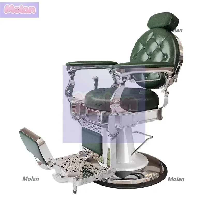 

Oil head chair, special for hair salon, reclining men's large chair for haircutting, perming and dyeing, retro hair salon chair