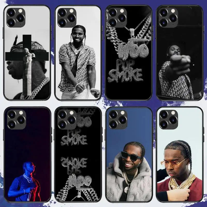 Rapper Pop Smoke  Phone Case For iPhone 11 12 13 Mini 13 14 Pro XS Max X 8 7 Plus SE XR Shell