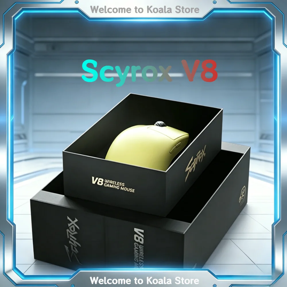 

Scyrox V8 Gaming Mouse Dual Mode Wireless PAW3950 8K Low Latency Lightweight Nordic52840 Mouse for PC Gamer