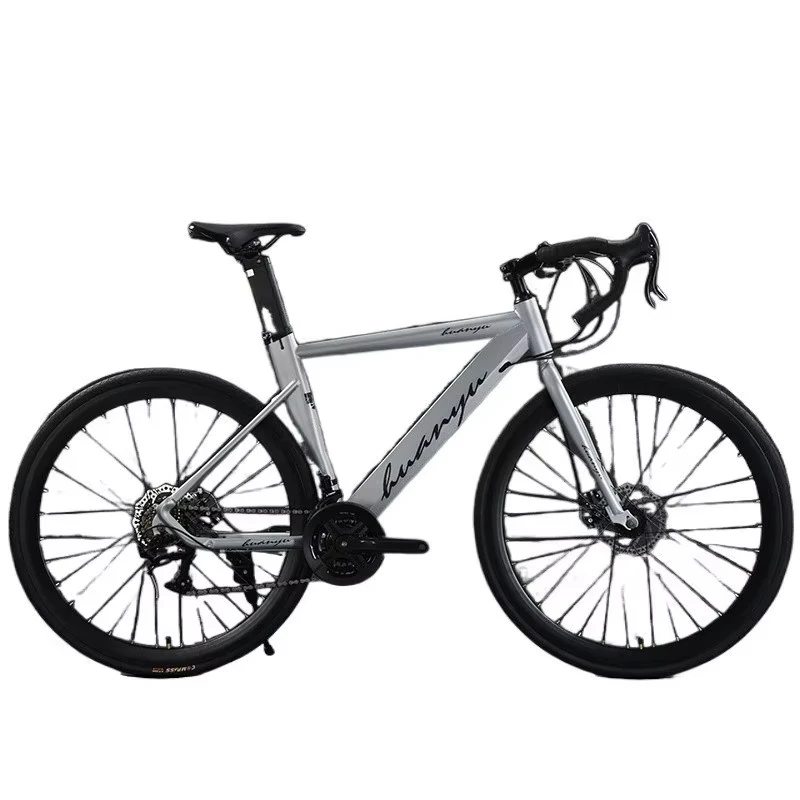 

700X40C Brake-change Integrated Curved Handlebar Road Bike Mechanical Disc Brake Steel Frame Competitive Front Fork Bicycle