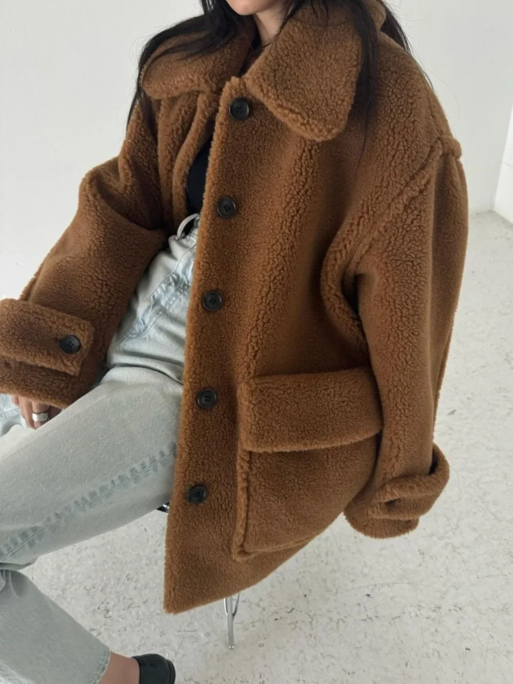 Kuzuwata Casual Slim Classics Vintage Jacket Safari Style All-match Stand Collar Warm Coat Japan Commuter Cute Vintage Outwears