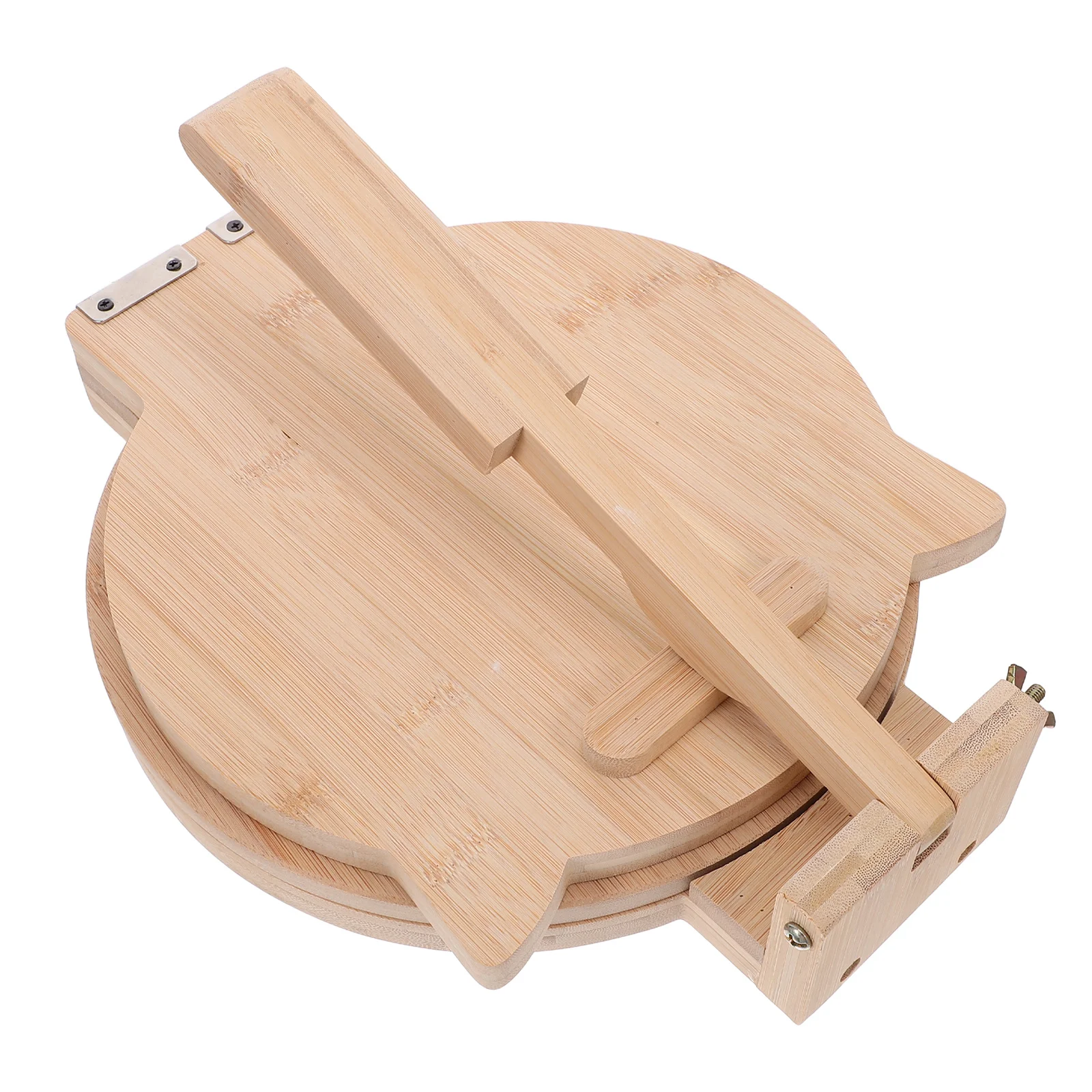 

Beige Wood Tortilla Press Manual Flour Dough Making Tool for Tacos Roti Chapati Empanadas Easy Handling Family Use
