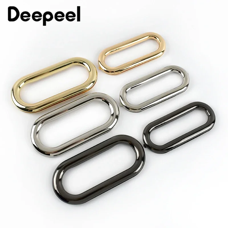 5Pcs Deepeel ID75mm/88mm Oval Rings Metal Handle Hang Buckles Bag Eyelet Clasps Frame Kiss Clasp Clutch Buckle DIY Accessories