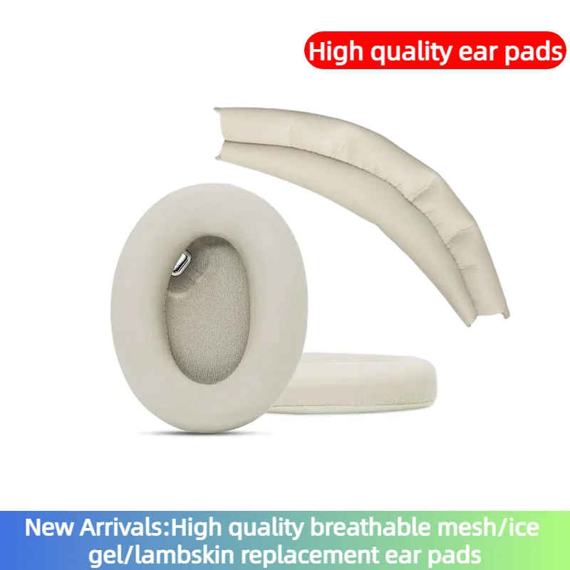 MOUDUNG Ersatz-Ohrpolster für Sony WH-1000XM3 WH-1000XM4 Headset, Ohrpolster, Kopfhörer, Lederhülle, Kopfhörer, Ohrenschützer