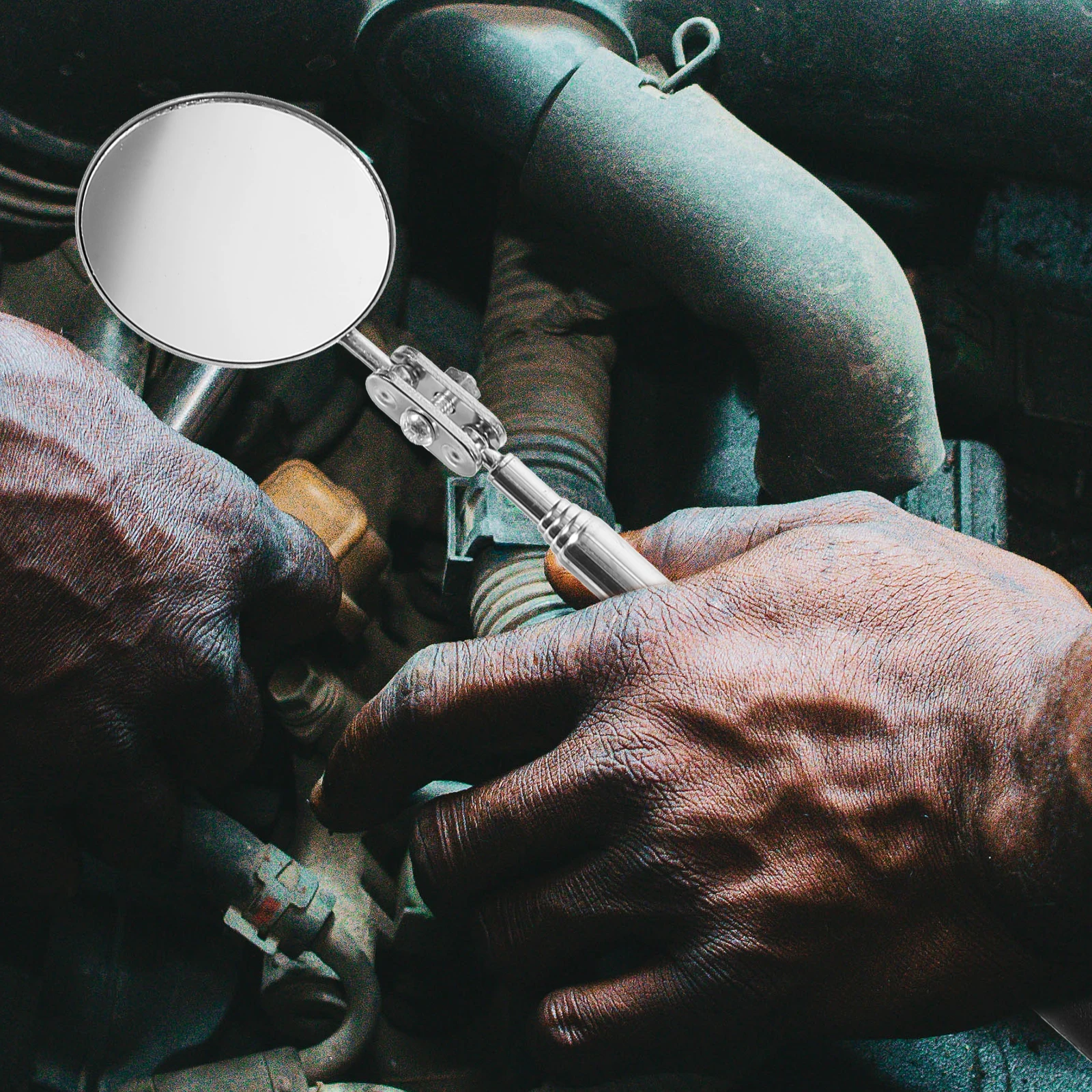 

2Pcs Foldable Telescopic Welding Chassis Inspection Mirrors Durable Car Automotive Maintenance Inspection Mirror