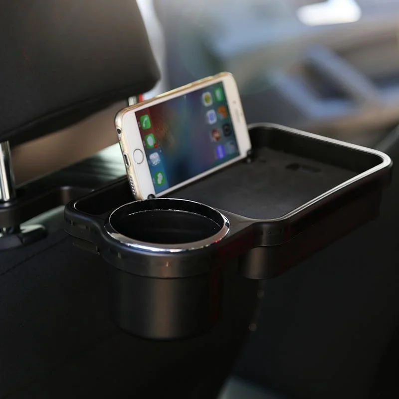 Faltbare Aufbewahrung Auto Tablett zweireihigen Sitz Wasser becher halter Auto Stuhl zurück Handy halterung Wasser becher halter