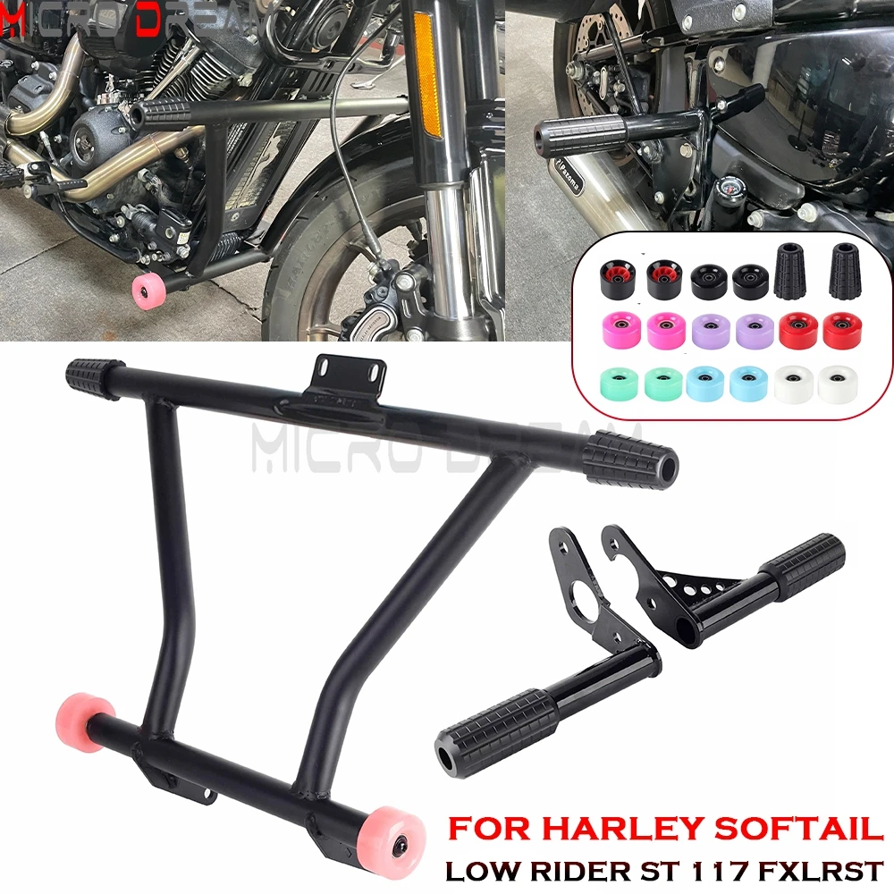 

Для Harley Softail Low Rider ST 117 FXLRST 2022-23 мотоциклетный стальной бампер двигателя, комплект аварийной дуги для шоссе, защита двигателя