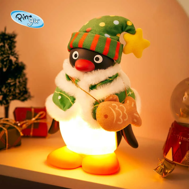 ใหม่ Pingu Penguin Night Light คริสต์มาสของขวัญ Tap Light Dress Up สัตว์อะนิเมะโคมไฟข้างเตียงเด็กวันเกิด Xmas ของเล่น