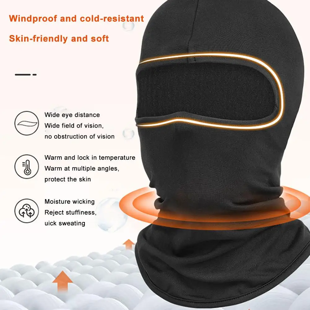 Balaclava หน้ากากสกีหน้ากากปิดหน้าสำหรับผู้ชายผู้หญิง, หมวกฮู้ดหน้ากากปิดหน้า masker Full Face รถจักรยานยนต์หิมะยุทธวิธีวิ่งอากาศหนาว