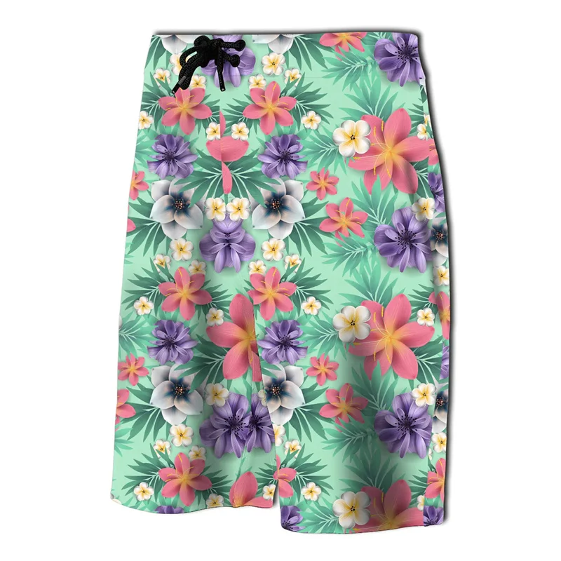 Tropical Butterfly Pink Board Shorts Hawaii Men's Shorts Women Vacation Beach Short Pants Polynesian Floral Shorts Swim Trunks