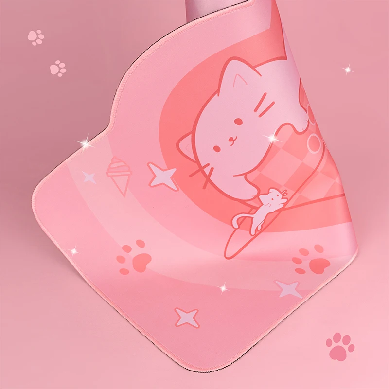 Pink Cat Big Mouse Pad tastiera del Computer tappetino da scrivania Extra Large Gamer Mousepad Kawaii Gaming Mouse Pad Laptop Desk Mat accessori