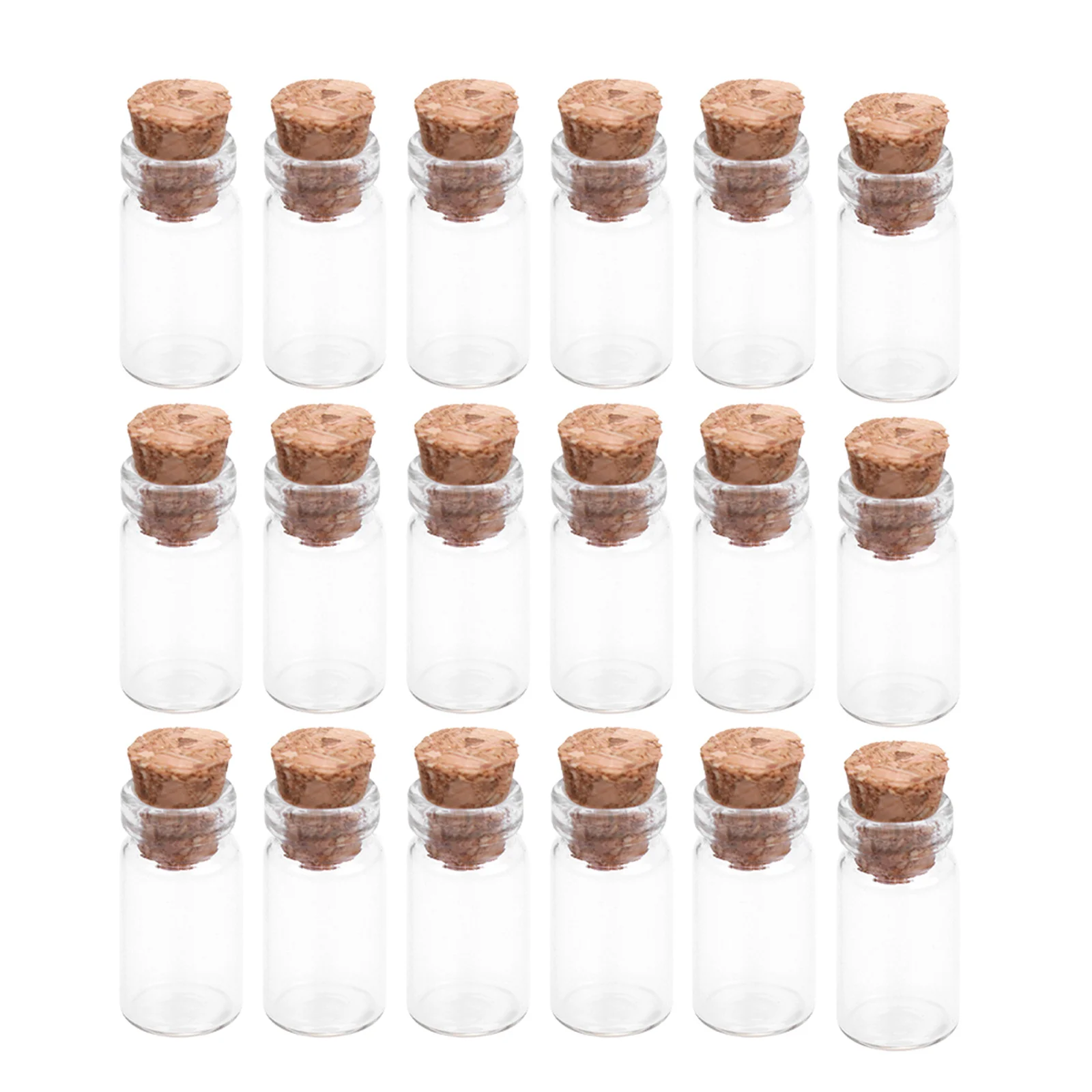 

50pcs Mini Bottles Cork Stoppers Clear Diy Jars For Messages Wedding Party Decor Crafting Potpourri Perfume Vials Gift Ideas