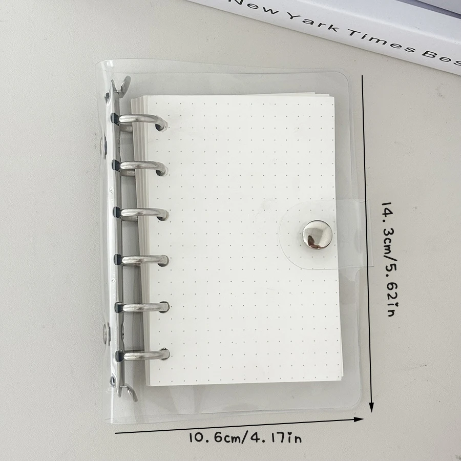 Sharkbang A7 Clear Binder Notebook, Monats-/Dot-/Gird-/Line-Binder-Tagebuch, A7 Ring Journal Handbuch – Detail 9