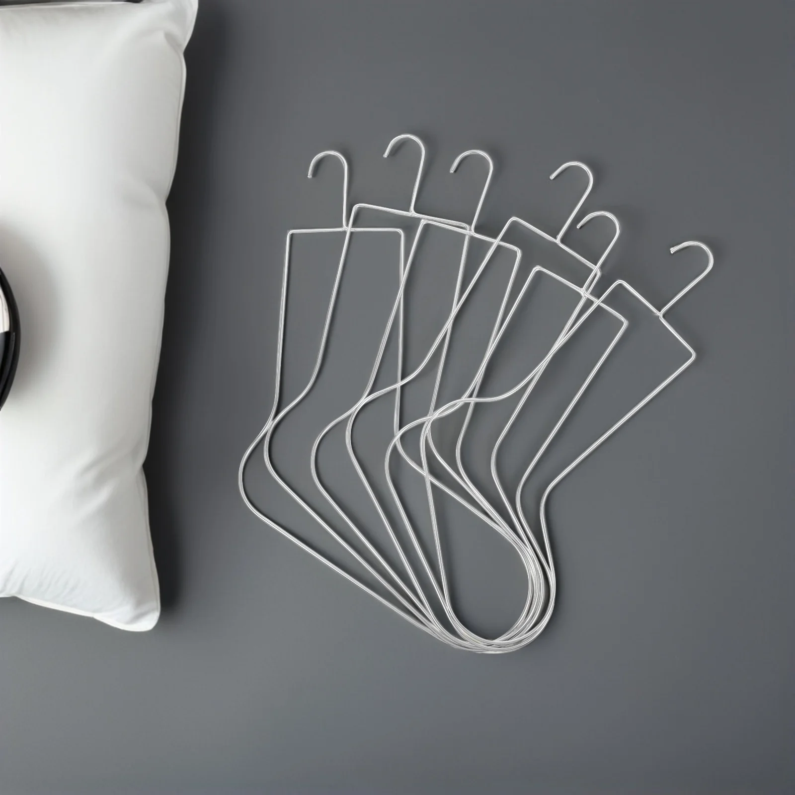 

6 шт., блокираторы для носков из нержавеющей стали, металлическая сушилка, носилки для вязания крючком, держатель для носков, органайзер