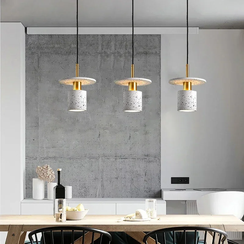 

Deyidn Nordic simple art design chandelier appearance marble process for exhibition restaurant bedroom bedside chandelier