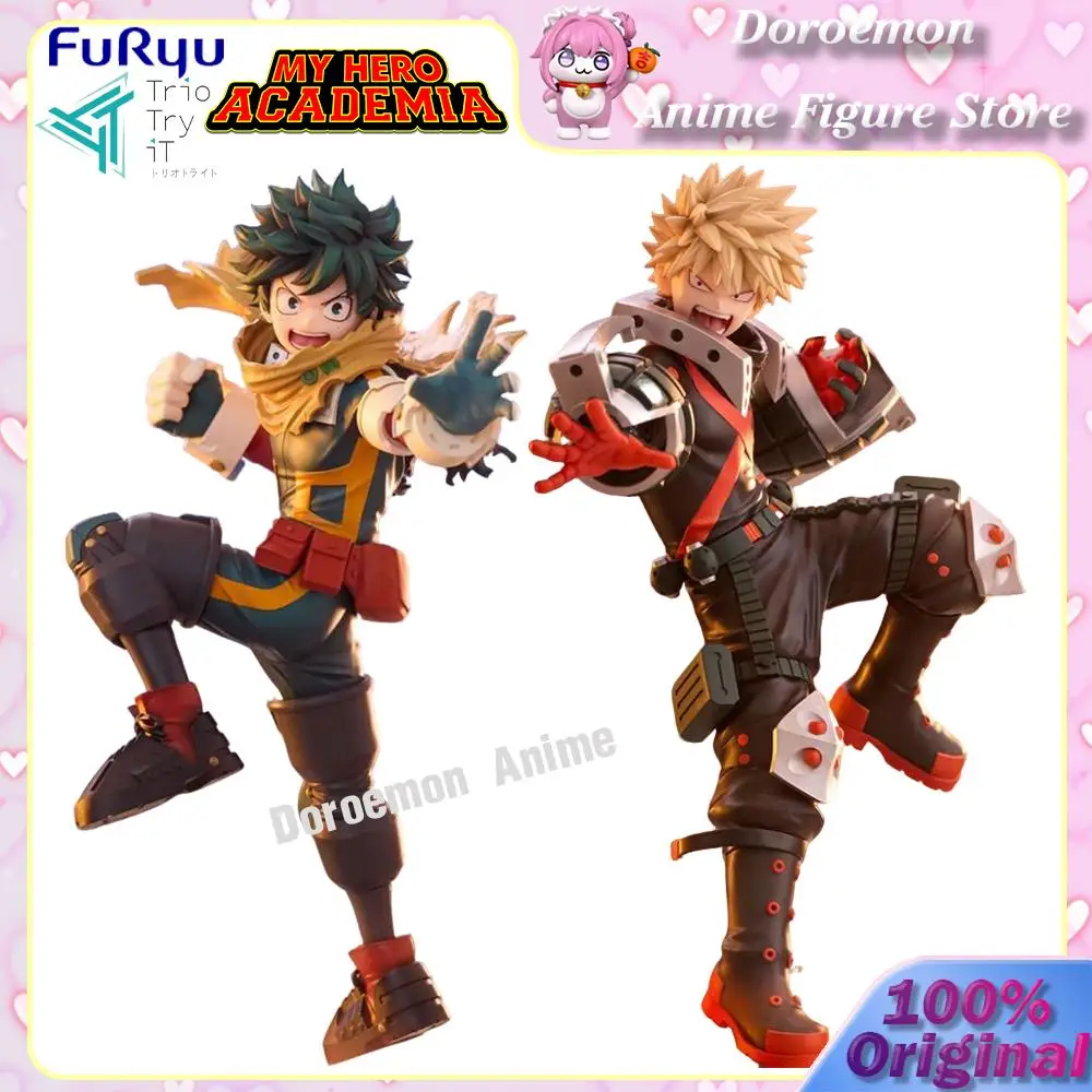 

In Stock Original Furyu Trio-Try-It Figure My Hero Academia: You Are Next Bakugo Katsuki Midoriya Izuku 21Cm Collectible Figures