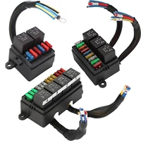 Caja de relé de fusibles precableada, kit de bloque de relé de 2/3/4/6 vías, 4 pines, 40A, para automóviles, camiones, barcos marinos, jeep