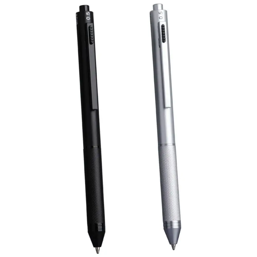 Creative 3 Colors Ink Gravity Sensing Pen 4 in 1 Press Type Multi-Function Pen Metal Signature Pen Student Gift