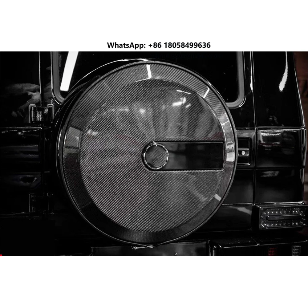 

2025 New G Class G450D G500 G63 W465 Spare Tyre Cover Dry Carbon Rear Extra Tyre Casing Tire Cover Auto Parts Carbon Black