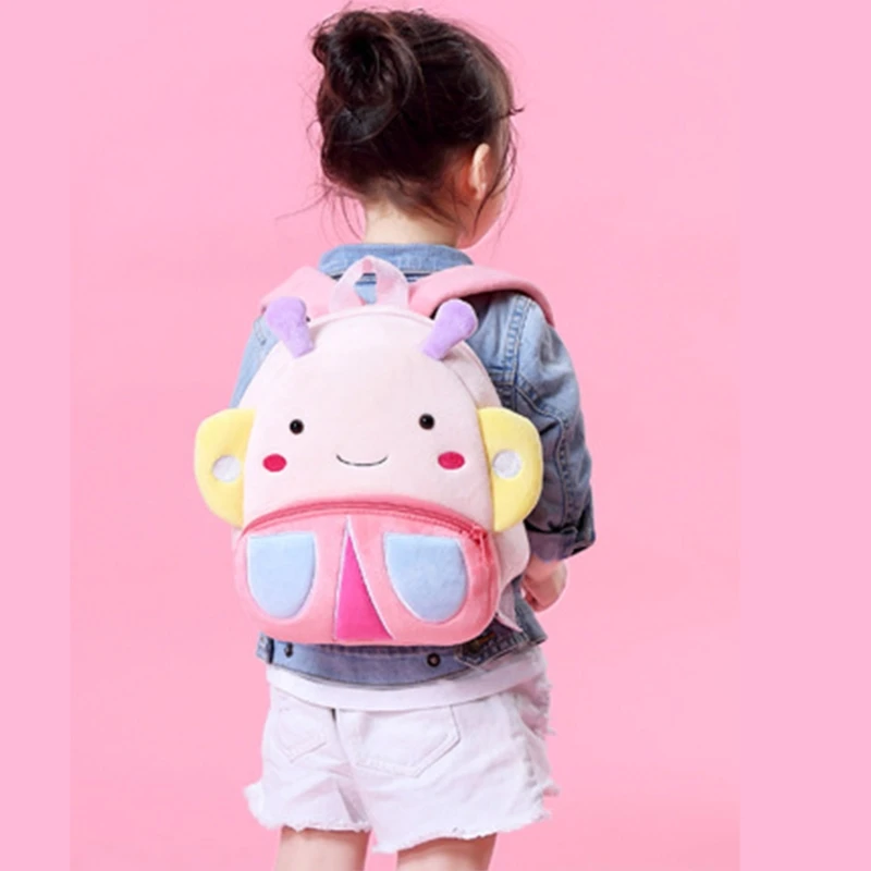 เด็กผู้หญิง Plush Rucksack การ์ตูนกระเป๋าเป้สะพายหลังมินิกระเป๋าเดินทาง Daypack กระเป๋านักเรียนเด็ก