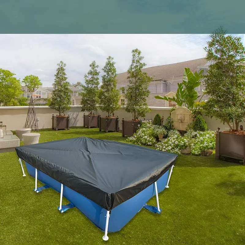 1PC Outdoor Swimming Pool Cover, Pet Swimming Pool Cover, Square Bathtub, Sunscreen Cover, （Only Cover）