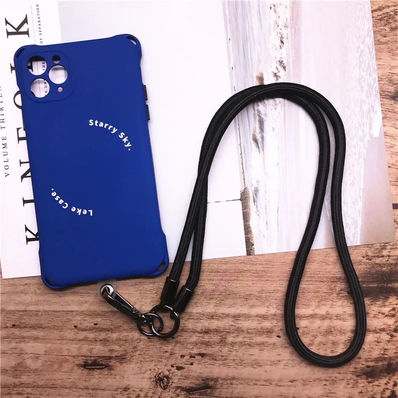 

Pure Solid Neck Key Lanyard Hangs Mobile For Transparent Phone Cads With Lanyard Accessories For Mobile Lanyard Rope Neck Cord